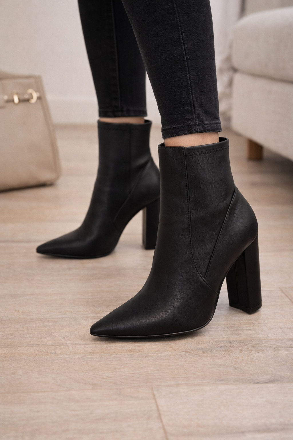 Midnight Muse Block Heel Booties
