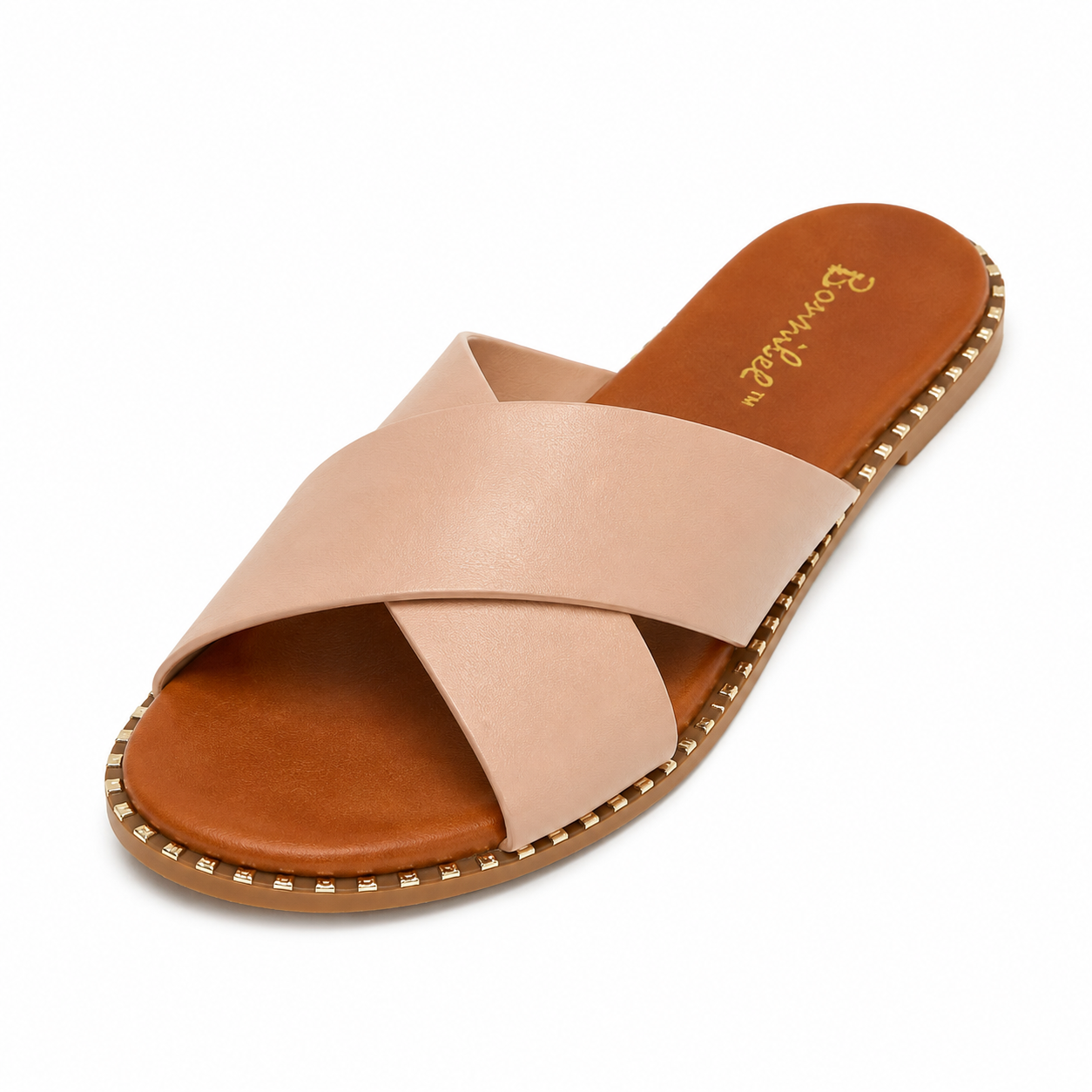 Monroe Crisscross Slide Sandals