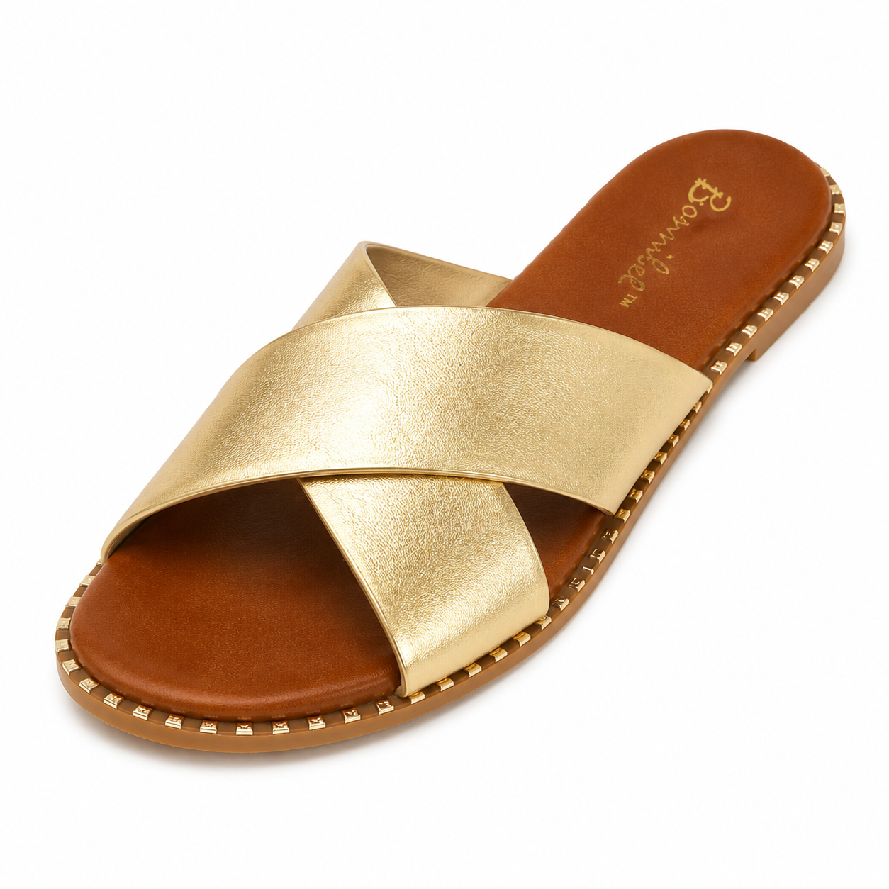 Monroe Crisscross Slide Sandals