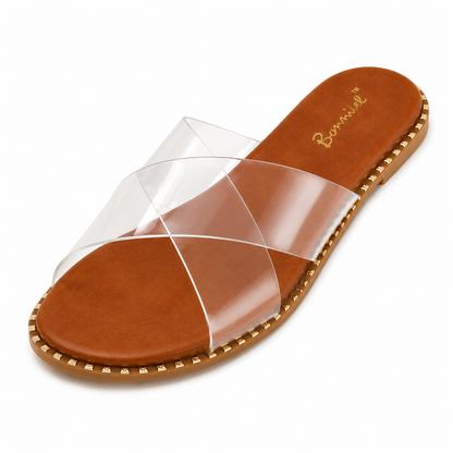 Monroe Crisscross Slide Sandals