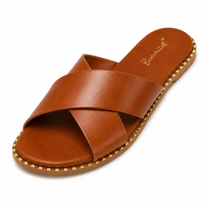 Monroe Crisscross Slide Sandals