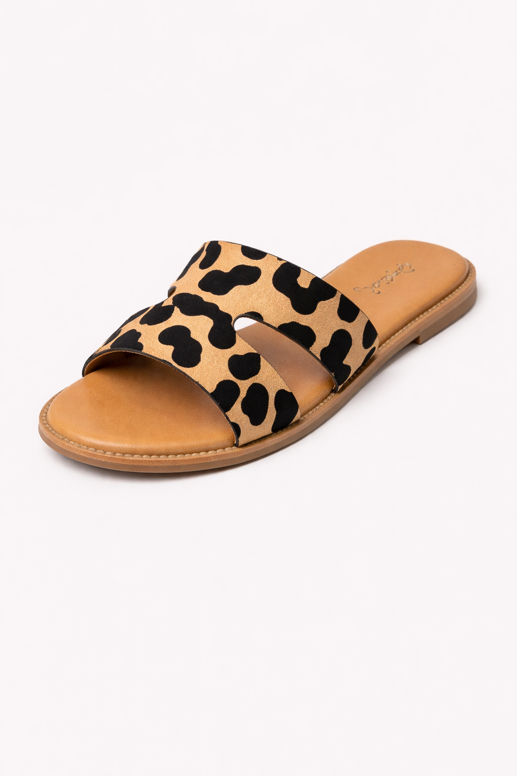 Savannah Leopard Slide Sandals